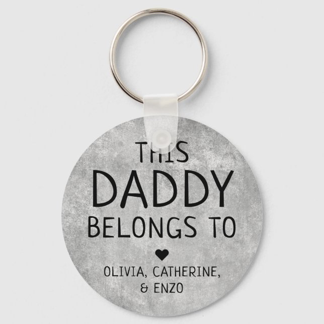 Personalized This Daddy Belongs To Father's Day Keychain (Front)