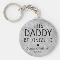 Personalized This Daddy Belongs To Father's Day Keychain