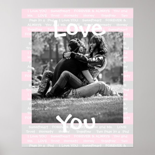 Personalized this "Love You" Couple's Poster (Front)