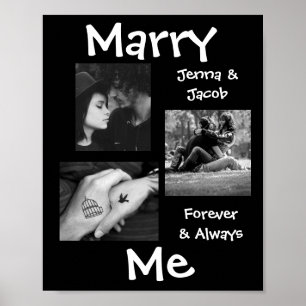 Personalized this "Marry Me" Couple's Photo Poster