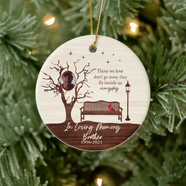 Personalized Those We Love/Brother Ceramic Ornament (Tree)