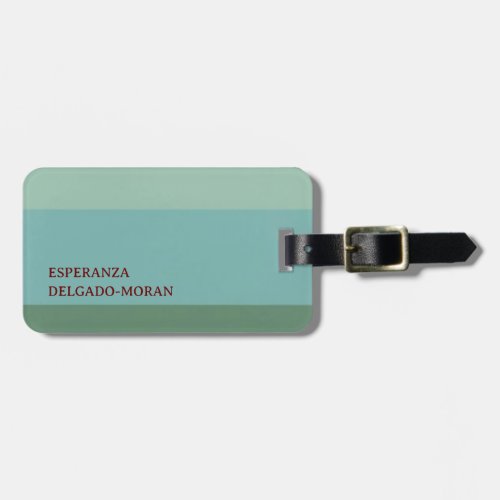 Personalized Three Green Color Luggage Tag