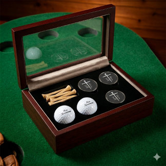 Personalized Three Nails White Cross Christian Golf Ball Marker