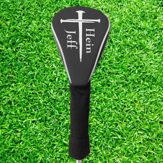 Personalized Three Nails White Cross Christian Golf Head Cover