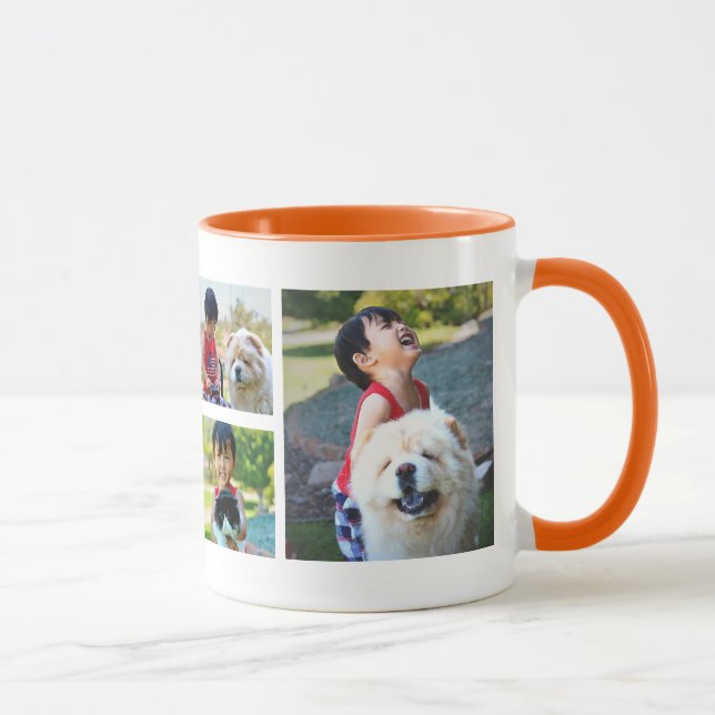 Personalized Three Photo Collage 2-Sided Coffee Mug (Right)