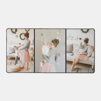 Personalized Three Photo Desk Mat