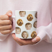 Personalized Three-Photo Face Mug | Custom Gift