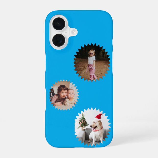 Personalized Three Star Photos Customizable Iphone Case (Back)