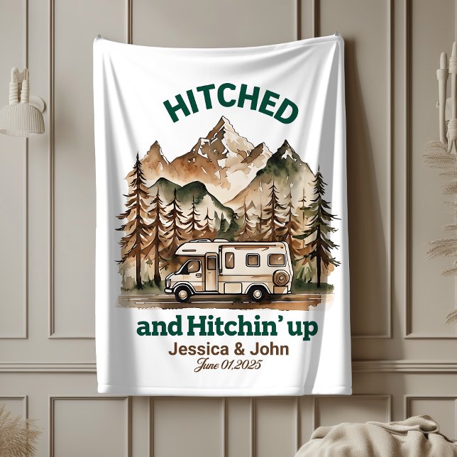 Personalized throw couples wedding blanket, camp (Creator Uploaded)