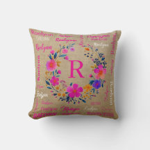 Personalized Throw Pillow Add Your Name 