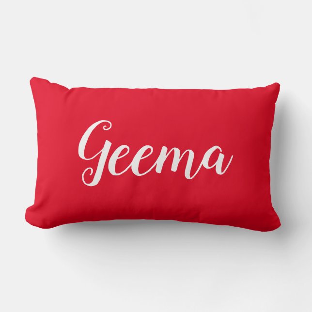 Personalized Throw Pillow for Grandmother Geema (Front)