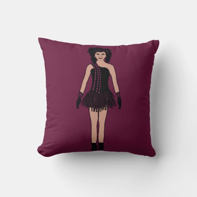 Personalized Throw Pillow Mauve Spark (Front)