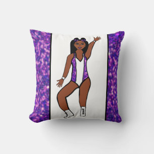 Personalized Throw Pillow Purple White Spark