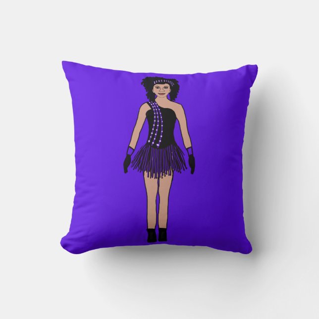 Personalized Throw Pillow Violet Spark (Front)