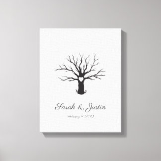 Personalized Thumbprint Tree Canvas Print