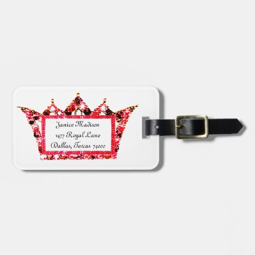 Personalized Tiara Luggage Tags Queen