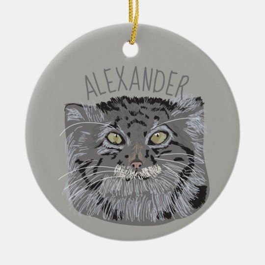 Personalized Tibetan Pallas Cat Christmas Ornament Zazzle Com