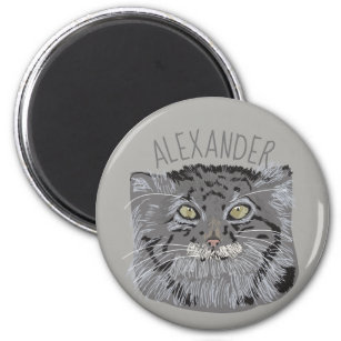 Personalized Tibetan Pallas Cat Gray Magnet