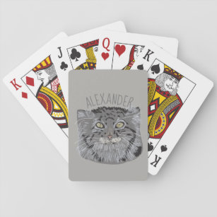 Personalized Tibetan Pallas Cat Playing Cards