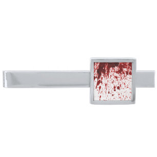 Personalized Tie Bar Blood Splatter Vampire Gothic