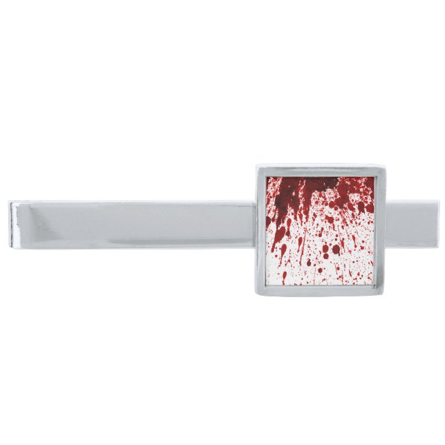 Personalized Tie Bar Blood Splatter Vampire Gothic (Front)