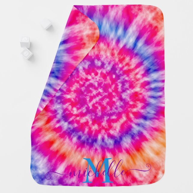 Personalized Tie Dye Baby Blanket (In Situ)