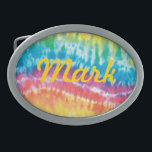 Personalized Tie Dye Belt Buckle<br><div class="desc">A cool belt buckle is one of the most versatile fashion items out there, and brings a little magic to any outfit new or old. Belts are an easy way to freshen up a dull look, and can be your special added touch that makes your style uniquely yours. Express yourself...</div>