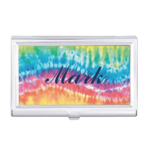 Personalized Tie Dye Business Card Holder
