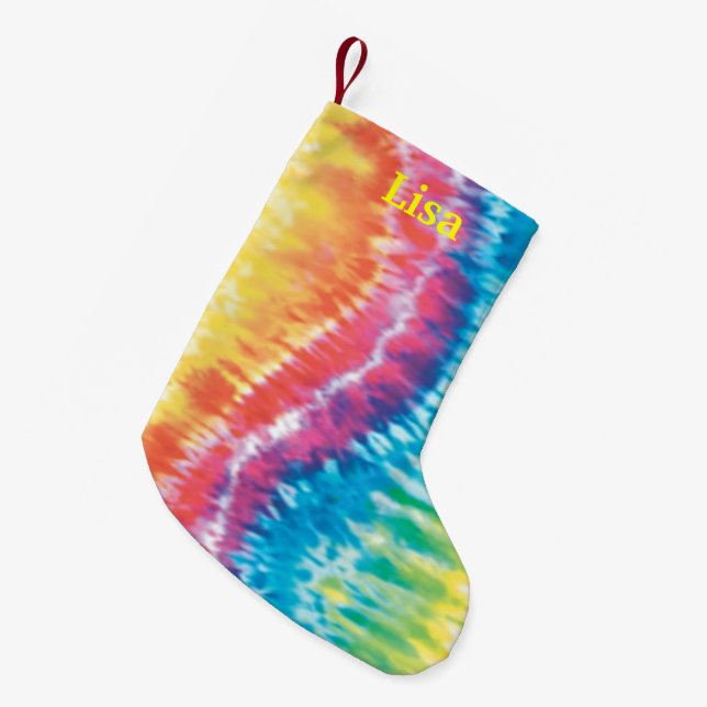 Personalized Tie Dye Christmas Stocking (Front (Hanging))