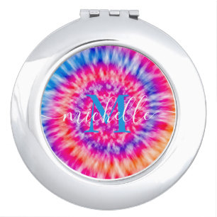 Personalized Tie Dye Compact Mirror