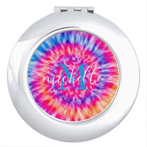 Personalized Tie Dye Compact Mirror