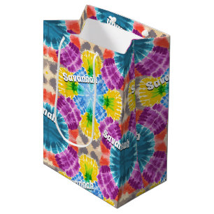 Personalized Tie-dye Medium Gift Bag
