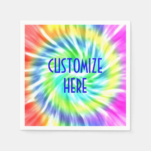 Personalized Tie Dye Paper Napkin