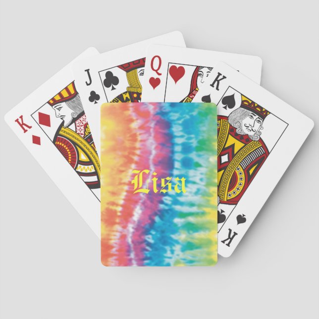 Personalized Tie Dye Playing Cards (Back)