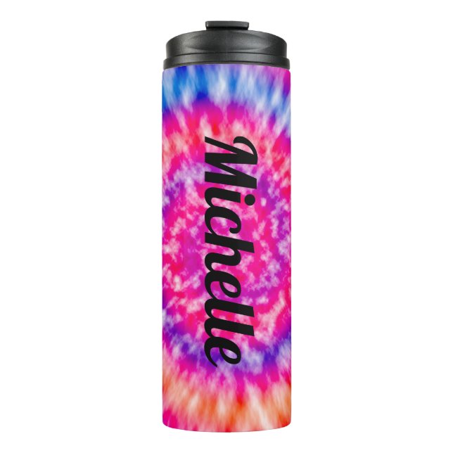 Personalized Tie Dye Thermal Tumbler (Front)