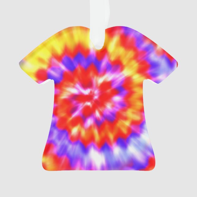 Personalized Tie Dyed T-Shirt Christmas Ornament (Front)