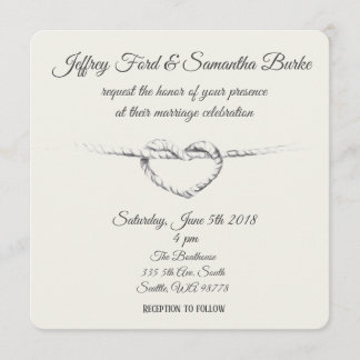 Personalized Tie the Knot wedding invitation