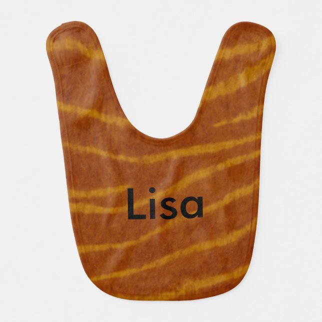 Personalized Tiger Baby Bib (Front)