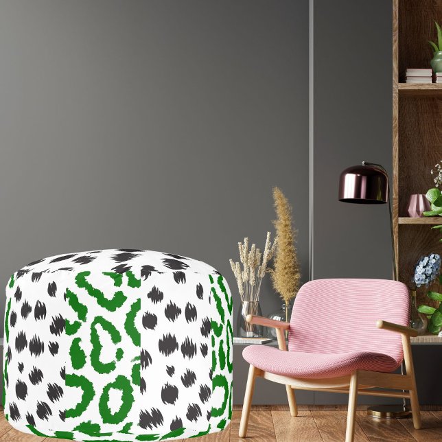 Personalized Tiger Leopard Print Pattern Wildlife Pouf (Creator Uploaded)