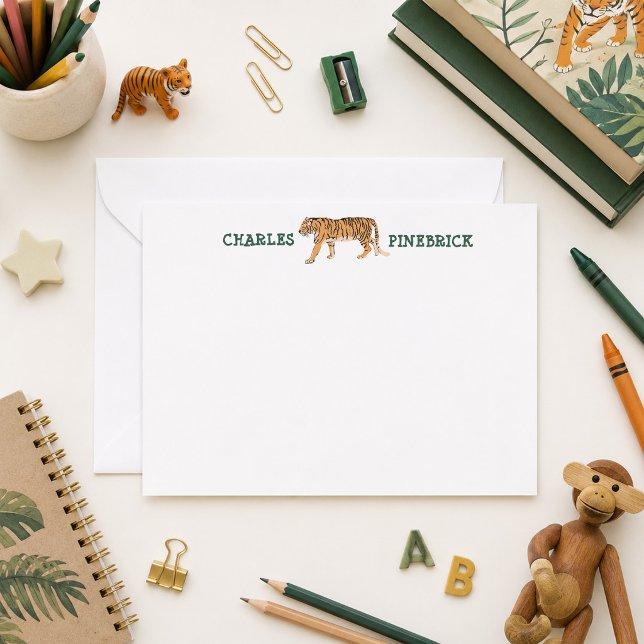 Personalized Tiger Note Card (Creator Uploaded)