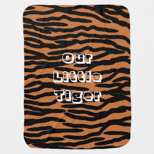 Personalized Tiger Skin Design Stroller Blanket