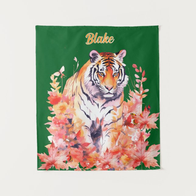 Personalized Tiger Tapestry (Front)