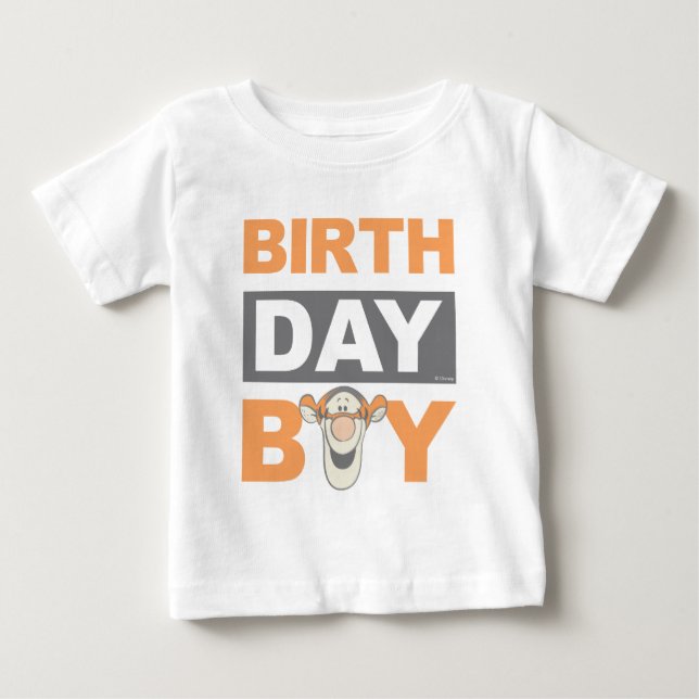 Personalized Tigger Birthday Boy  Baby T-Shirt (Front)