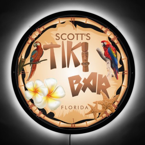 Personalized Tiki Bar  LED Sign