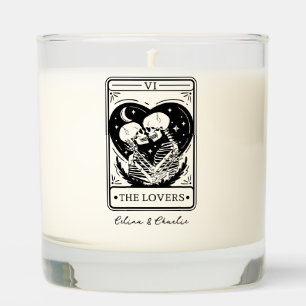 Personalized Til Death Lovers Tarot Wedding Candle