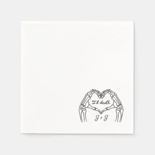 Personalized ’Til Death Wedding Shot Glass Napkins