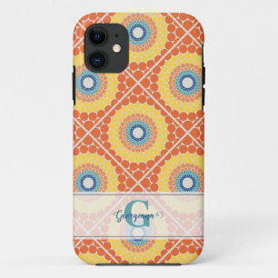 Personalized Tiled Aegean Summer Radiant Mandala iPhone 11 Case