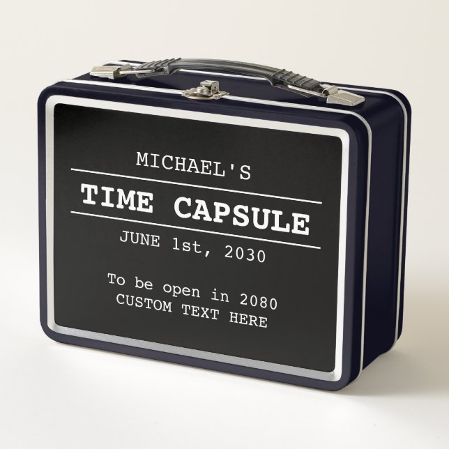 Personalized Time Capsule Metal Box (Front)