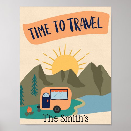 Personalized Time To Travel Poster