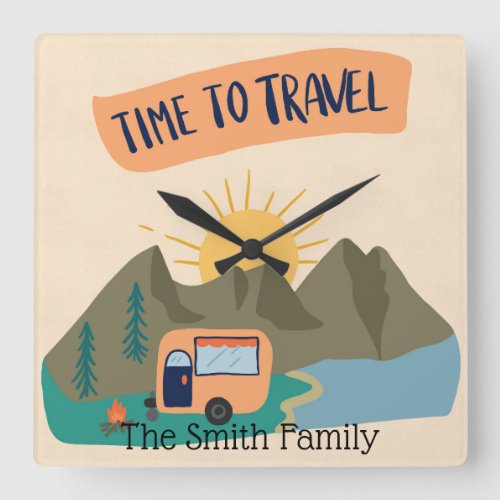 Personalized Time to Travel Wall Clock